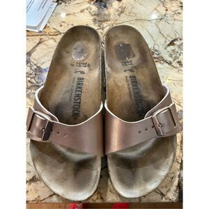 Birkenstock Sandals Womens Copper Madrid BS Narrow Fit Slide Size 37
